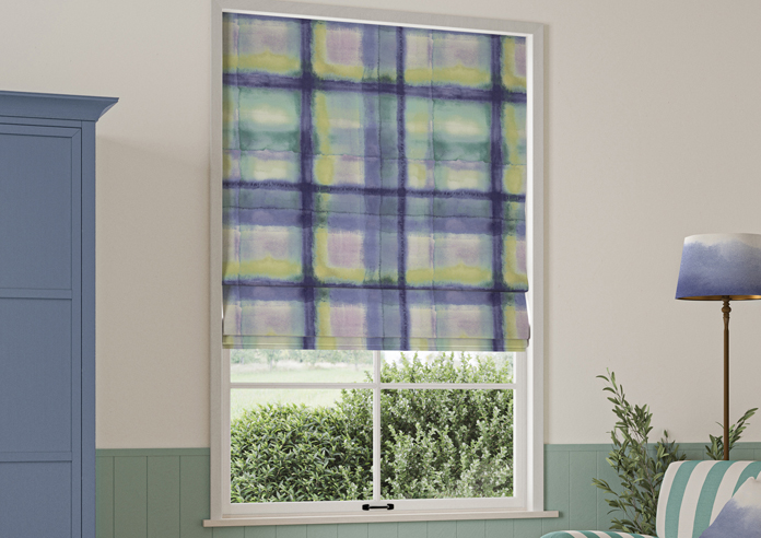 Bluebellgray Tartan, Heather - Roman Blind - Image 5